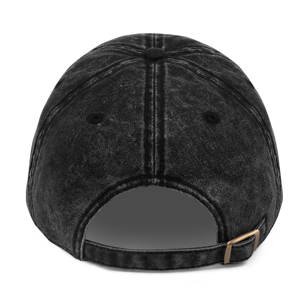 Vintage (RED) cap in faded black